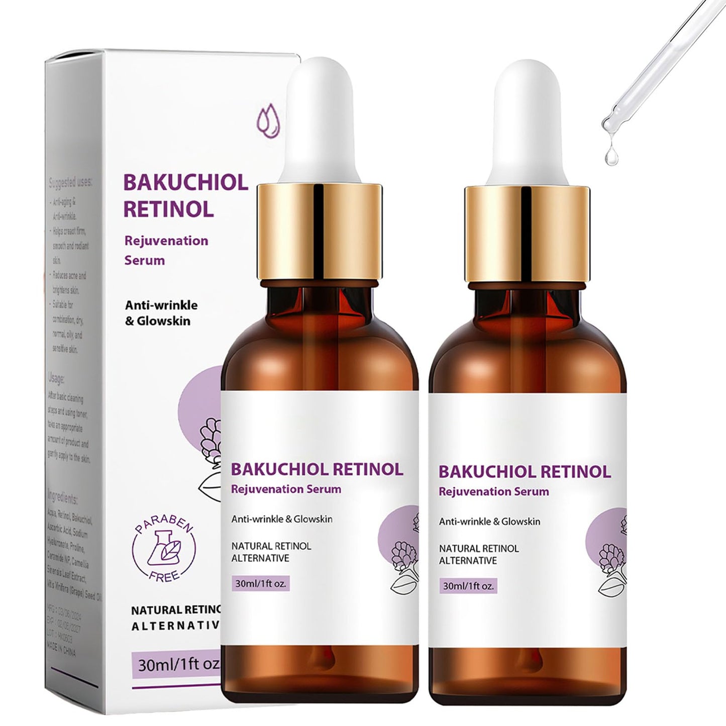 Rejuvenation Serum Retinol & Vitamin for Wrinkles (2Pcs)