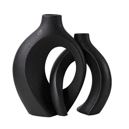European Ceramic Vase Set - Minimalist Home Decor