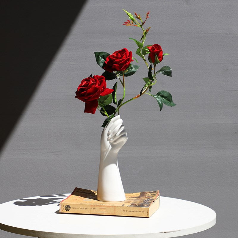 Nordic Vase with Everlasting Dried Flowers for Decor